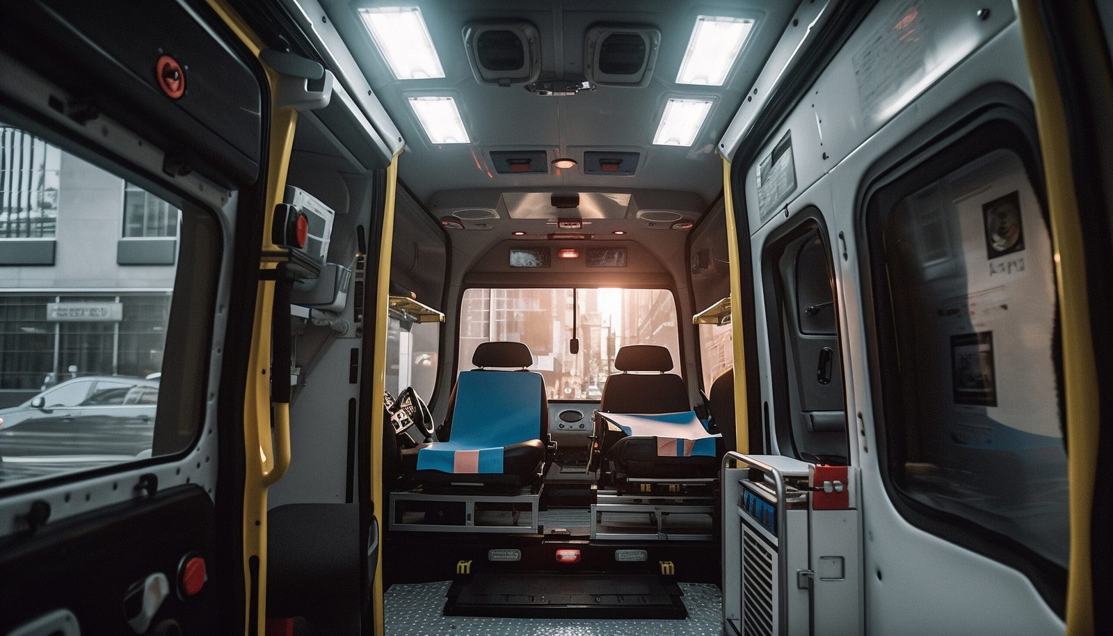 inside bus driving through city generated by ai scaled